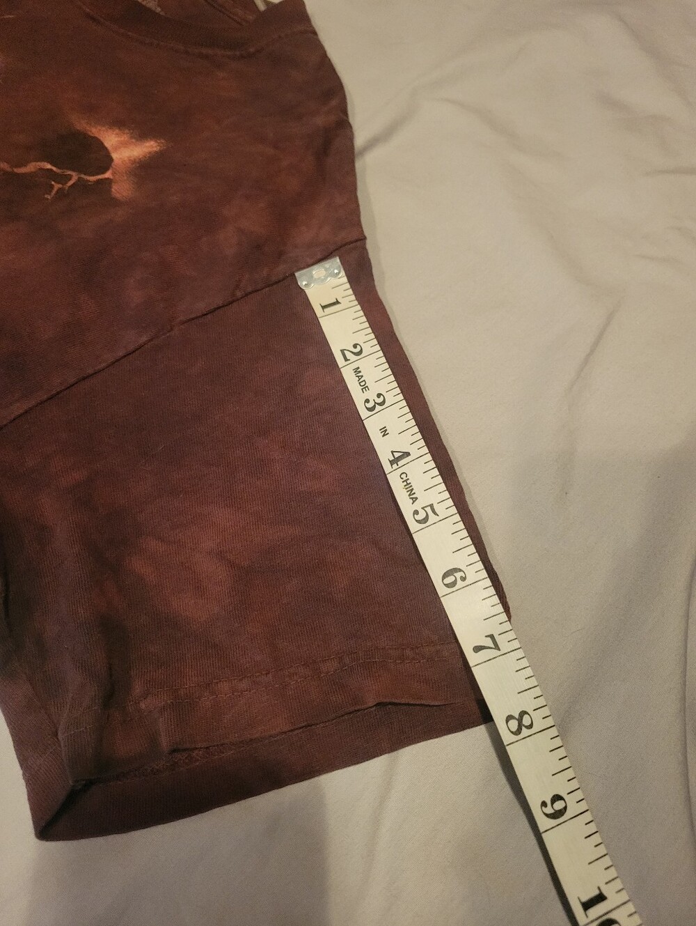 DnD Style Dragon Graphic Tee - Maroon/Burnt Orange Tie Dye - Picture 9 of 10